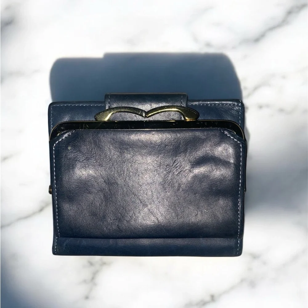 La Garde Navy Leather Wallet - Picture 2 of 9